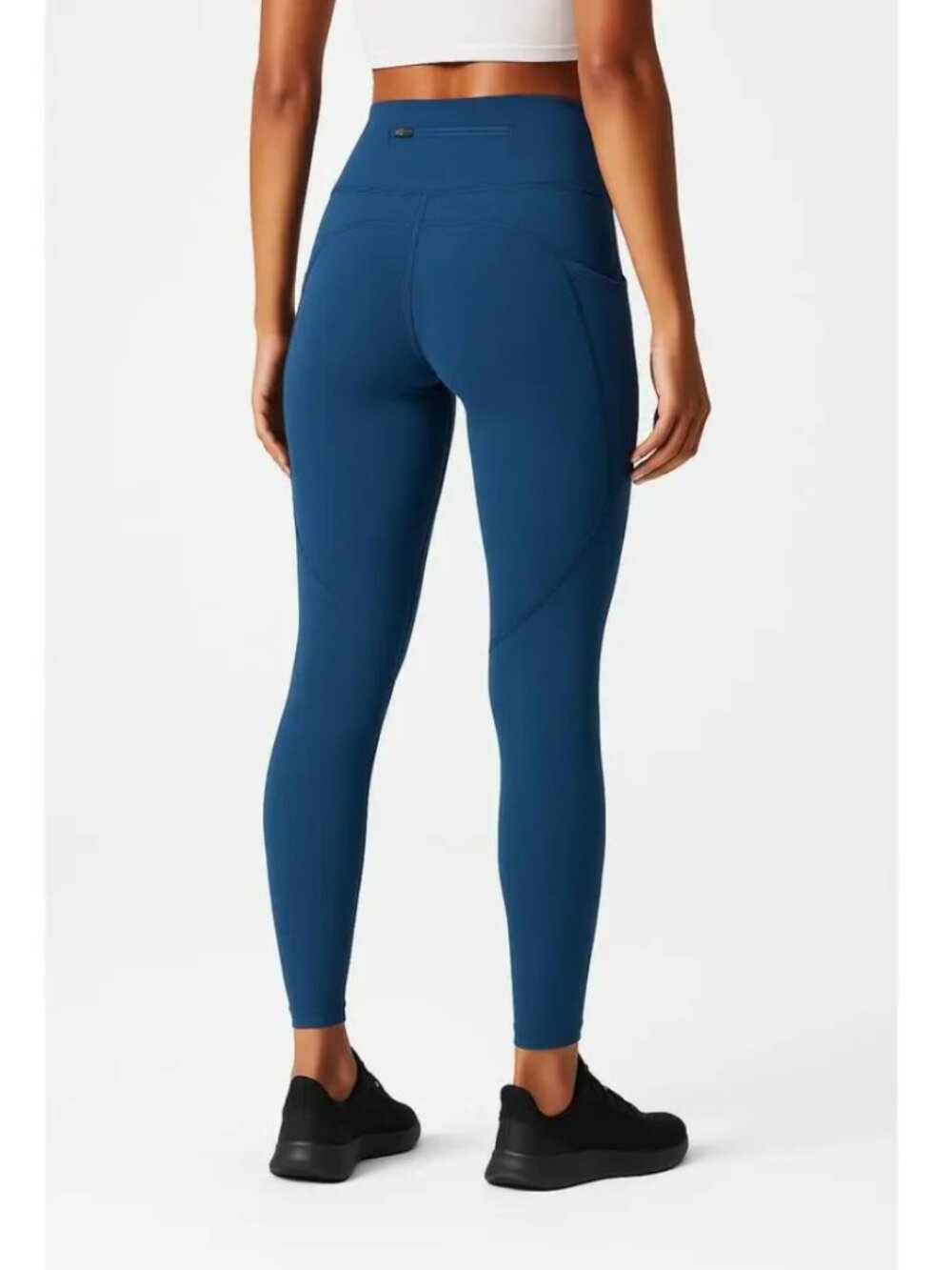 Lululemon deep teal blue Fast and Free leggings size 8